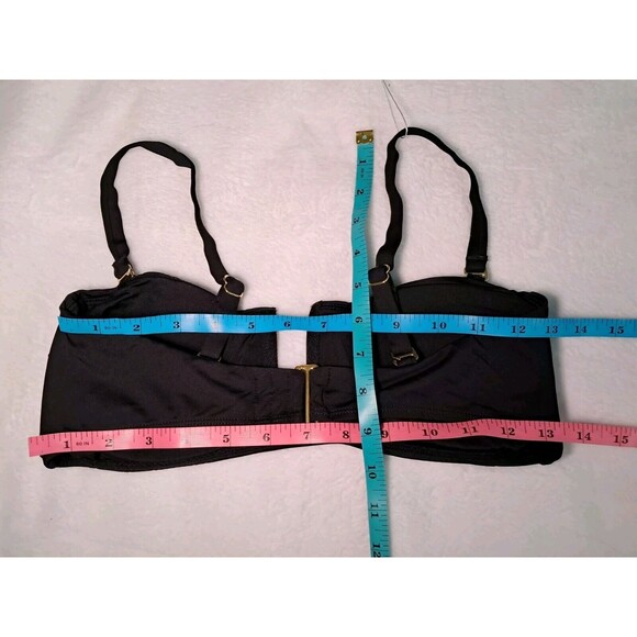 Andie Swim Cartagena Top Black Removable Straps Swim Bikini Top Size M NWT - Picture 7 of 7